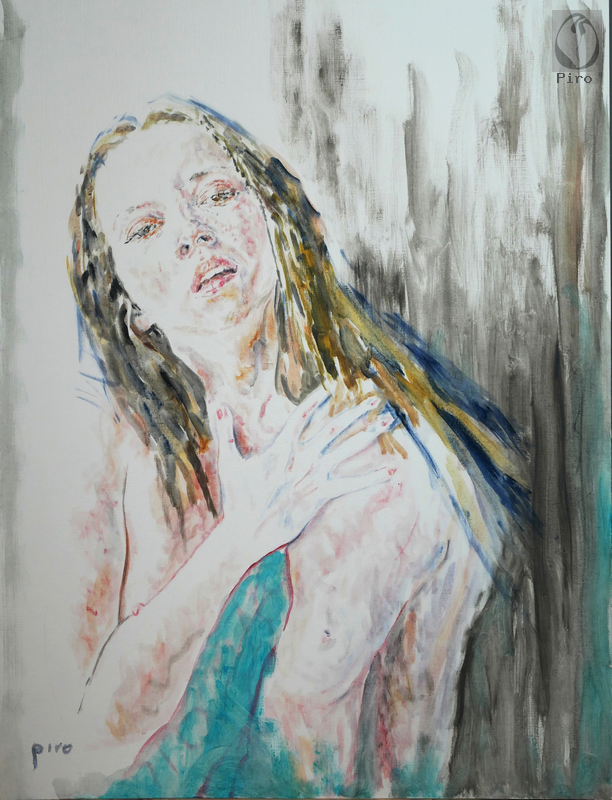 oil on paper - olio su carta di Piro